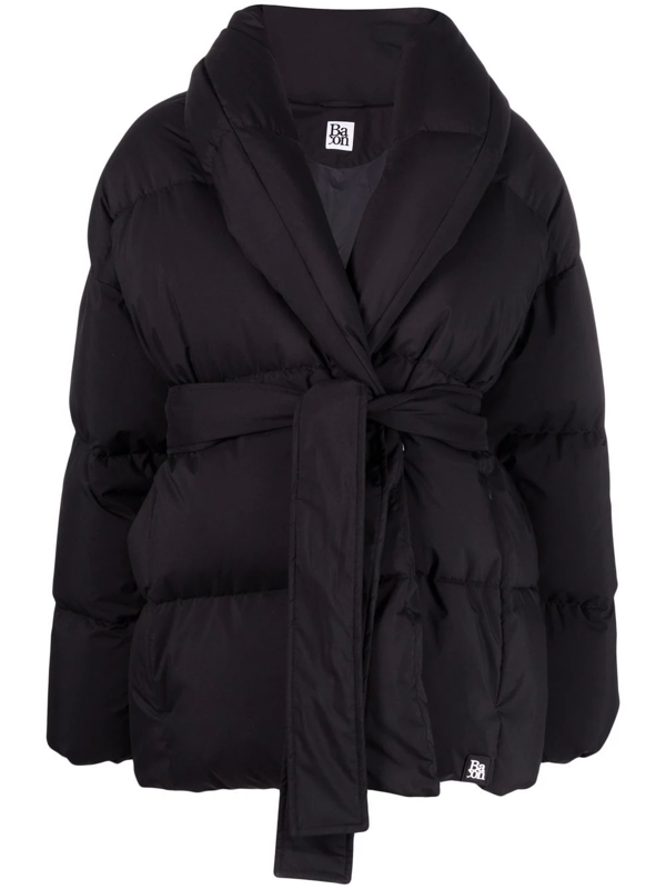 Bacon feather-down puffer coat - Red