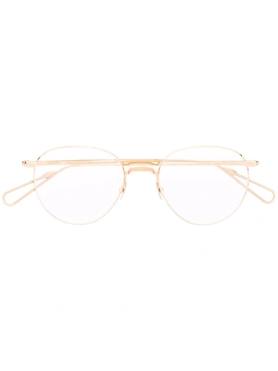 Ahlem Metal Round Frame Glasses In Gold