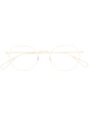 Ahlem Angular Round-frame Glasses In Gold