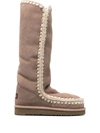 Mou Eskimo 50 Shearling Boots In Nude