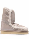 Mou Eskimo 24 Metallic Boots In Nude
