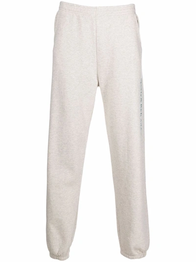 Sporty And Rich Logo-print Leg Trousers In Grey