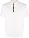 Paul Smith White Cotton Signature Stripe-trim Polo Shirt In Weiss