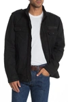 Levi's Hooded Canvas Military Jacket In Black