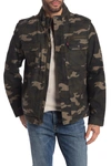 Levi's Hooded Canvas Military Jacket In Camouflage