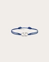 Valentino Vlogo Drawstring Bracelet In Blue