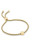 Monica Vinader Linear Solo Diamond Friendship Bracelet In Gold/ Metallica