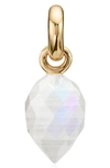 Monica Vinader Fiji Bud Gemstone Enhancer In Yellow Gold/ Moonstone