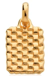 Monica Vinader X Doina Woven Pendant In Yellow Gold