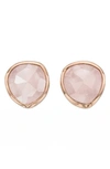 Monica Vinader 'siren' Semiprecious Stone Stud Earrings (nordstrom Exclusive) In Rose Quartz/ Rose Gold