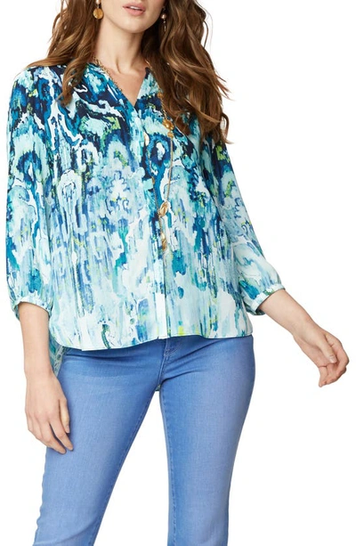 Nydj High/low Crepe Blouse In Summerland