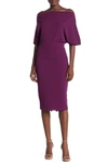 Alexia Admor Olivia Draped One Shoulder Sheath Dress In Plumtastic