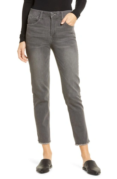 Wit & Wisdom Side Slit Skinny Jeans In Gy-grey