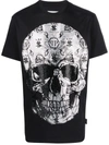 Philipp Plein Skull-print Short-sleeved T-shirt In Schwarz