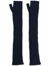 Barrie Cashmere Fingerless Gloves In Blau