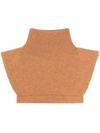 Barrie High Neck Cashmere Collar In Nude