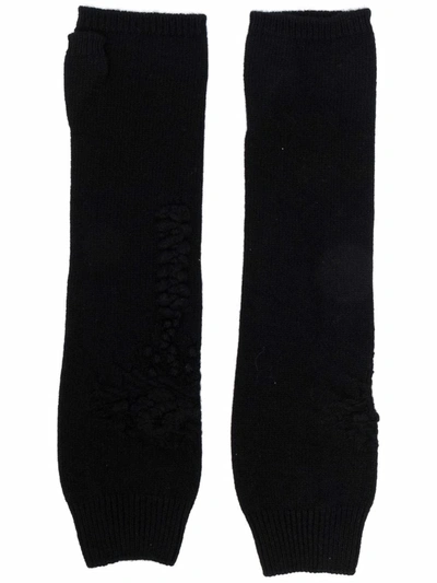 Barrie Cashmere Mittens In Schwarz