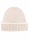 BARRIE CASHMERE RIBBED BEANIE