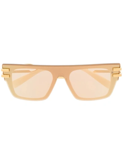 Balmain Square-frame Sunglasses In Nude