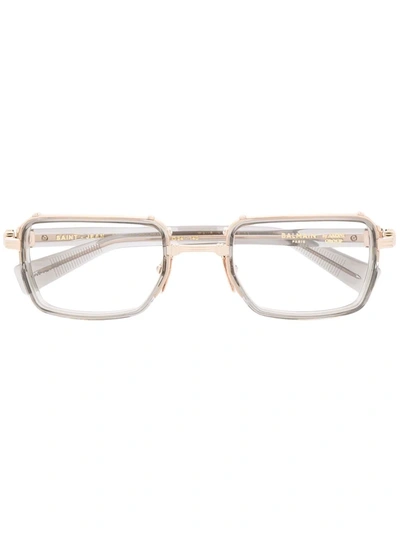 Balmain Eyewear Square-frame Glasses In Grau