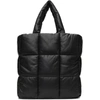 STAND STUDIO BLACK PADDED FAUX-LEATHER ASSANTE TOTE