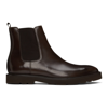PAUL SMITH BROWN LEATHER LINTON BOOTS