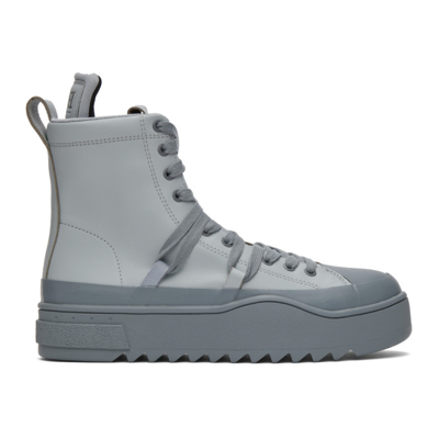 Diesel Grey H-shika High Top Sneakers In T8060