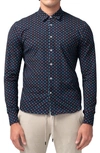 Good Man Brand Flex Pro Lite On-point Button-up Shirt In Blue Blocks
