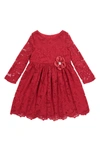 PASTOURELLE BY PIPPA AND JULIE FLOWER TRIM LACE DRESS