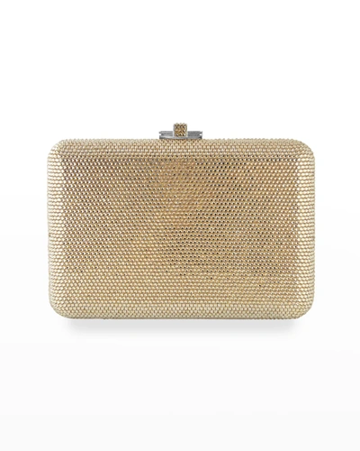 Judith Leiber Slim Slide Crystal Evening Clutch Bag In Prosecco