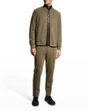 Theory Men's Murphy Precision Ponte Jacket In Dark Moss