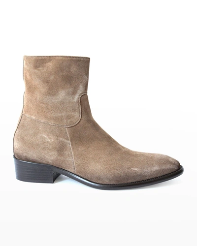 Jo Ghost Men's Paun Newman Suede Ankle Boots In Tan