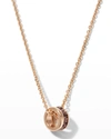 BOUCHERON YELLOW GOLD AND PINK GOLD BROWN PVD QUATRE MINI PENDANT NECKLACE,PROD247580361