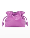 Loewe Flamenco Mini Napa Drawstring Clutch Bag In Bright Purple