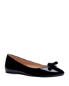 Kate Spade Kiersten Bow Patent Ballerina Flats In Blazer Blue