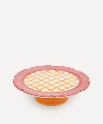 Vaisselle Hot Cakes Cake Stand In Azalea/naranja