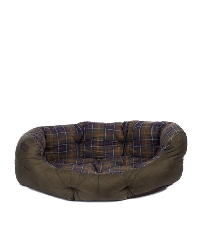 Barbour Quilted Dog Bed (76cm) In Green