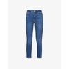 Frame Le Sylvie Slender Straight Distressed Mid-rise Straight-leg Jeans In Poe