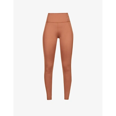 Girlfriend Collective Compression High-rise Stretch-recycled Polyester Leggings In Antler