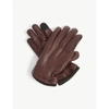 Hestra John Logo-embossed Leather Gloves In Brown