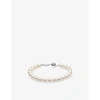 Yoko London 18kt White Gold Classic 8mm Freshwater Pearl Bracelet In White Gold