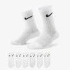 Nike Dri-fit Performance Basics Little Kids' Crew Socks (6 Pairs) In White