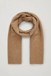 Cos Pure Cashmere Scarf In Beige
