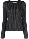 TORY BURCH RIBBED KNITTED TOP