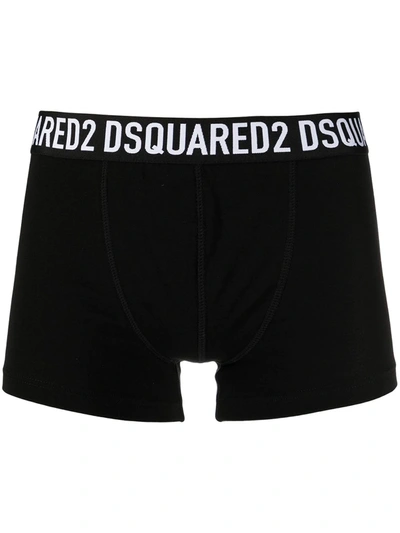 Dsquared2 Logo Waistband Boxer In Black