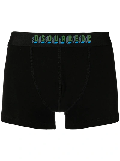 Dsquared2 Logo-waistband Boxer Briefs In Black