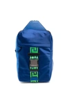 Versace Greca Single Strap Backpack, Male, Blue+green, One Size