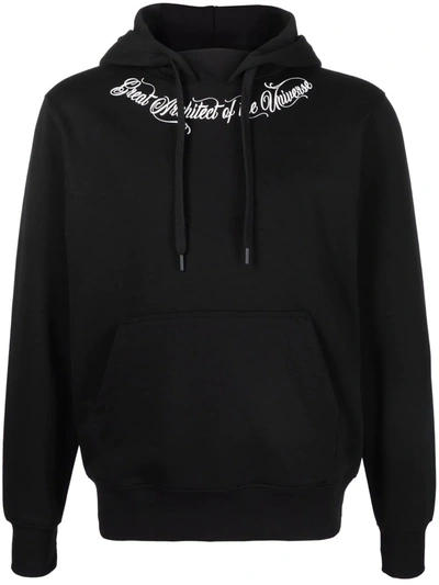 Omc Slogan-print Pullover Hoodie In Black