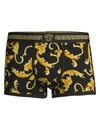 Versace Parigamba Basso Intimo Uomo Stretch Trunks In Yellow