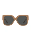 Versace 59mm Rectangular Sunglasses In Sand
